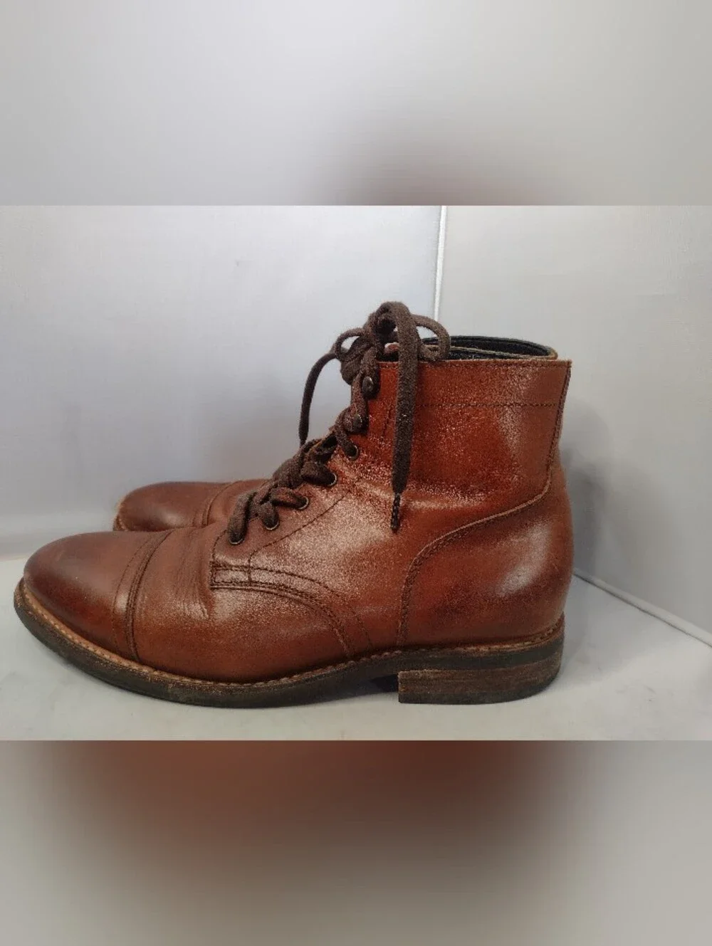 Thursday Boot Co Captain Leather Ankle Boot Brown Men size 11 Lace Up XX
